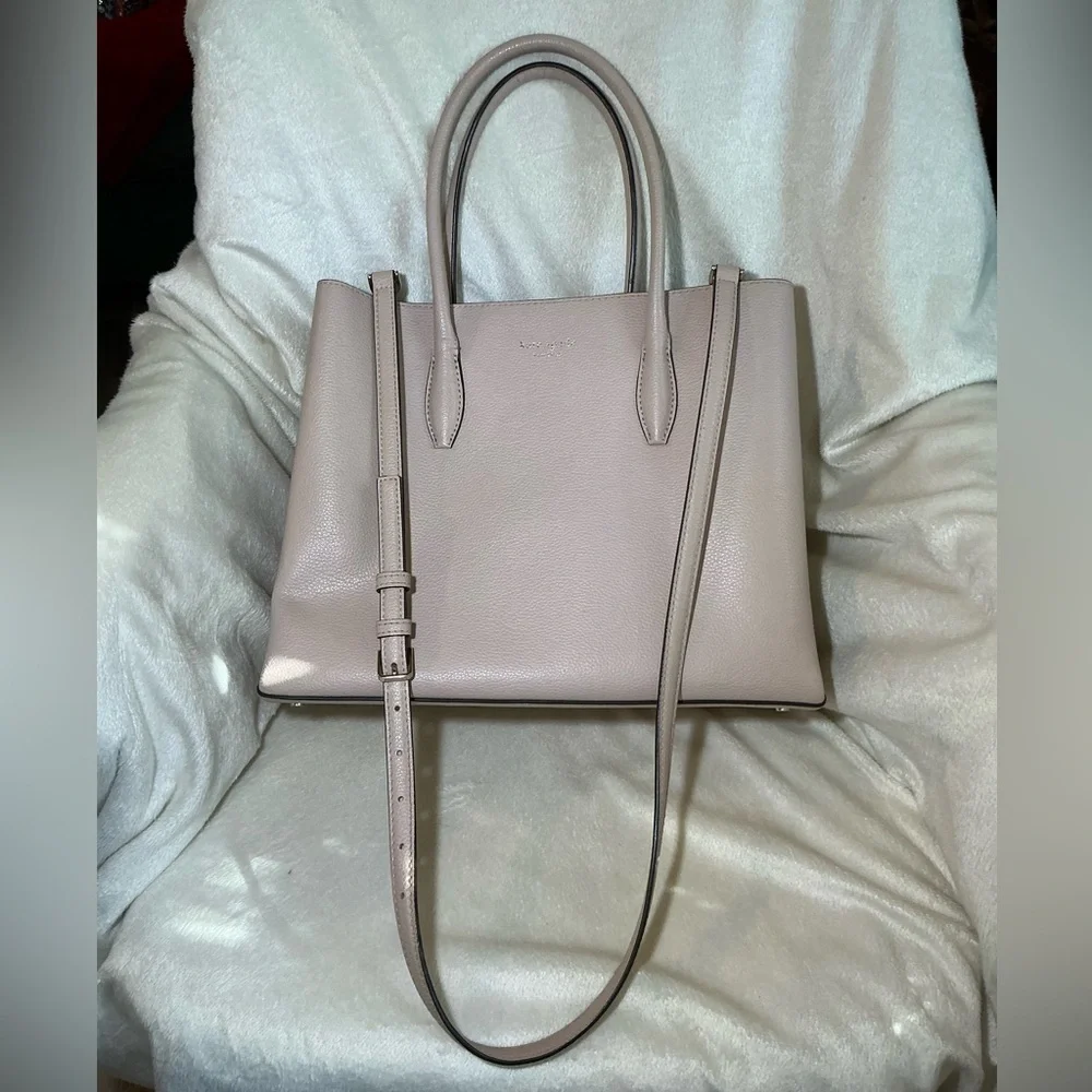Kate Spade Eva Medium Blush Leather Satchel Nude Pink